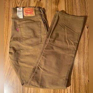 NWT Levis 513 Slim Straight Mens Jeans Size 34x32 Caraway
